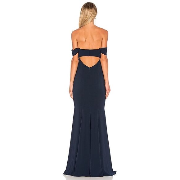 Jay Godfrey Biles Maxi Gown in Navy US0 - Picture 2 of 8